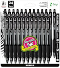 PENS, BALLPOINT, RETRACTABLE, ZEBRA Z-GRIP, MEDIUM POINT, 1.0MM, BLACK INK, 24/CT THUMBNAIL